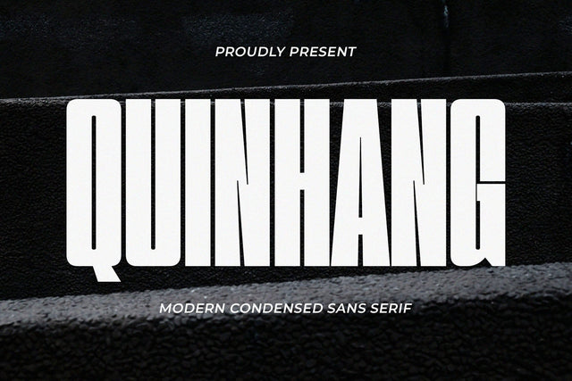 Quinhang - Modern Condensed Sans Serif Font studioalmeera 