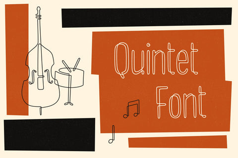 Quintet + Bonus Illustrations Font Lauren Ashpole 