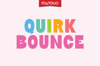 Quirk Bounce Back to School Font Font FontDuo 
