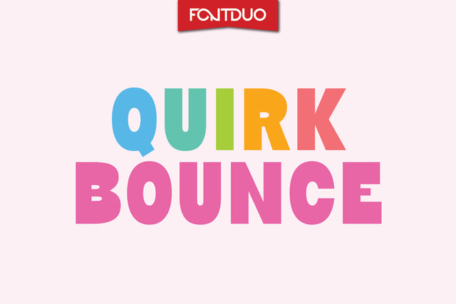 Quirk Bounce Back to School Font Font FontDuo 