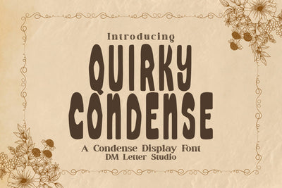 Quirky Condense Font Dm Letter Studio 