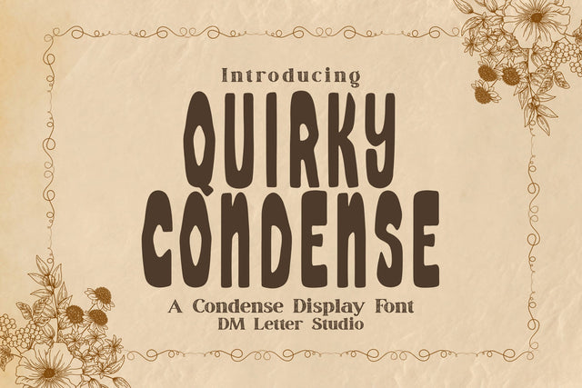 Quirky Condense Font Dm Letter Studio 