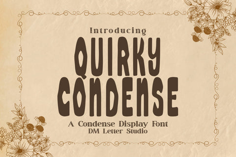 Quirky Condense Font Dm Letter Studio 