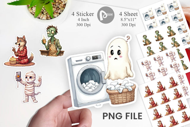 Quirky Halloween Sticker Sublimation artnoy 