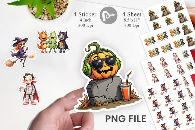 Quirky Halloween Sticker Sublimation artnoy 