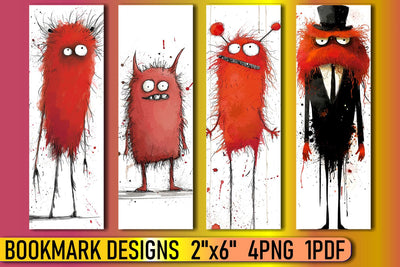 Quirky Hand-Drawn Monsters in Watercolor Sublimation afrosvg 