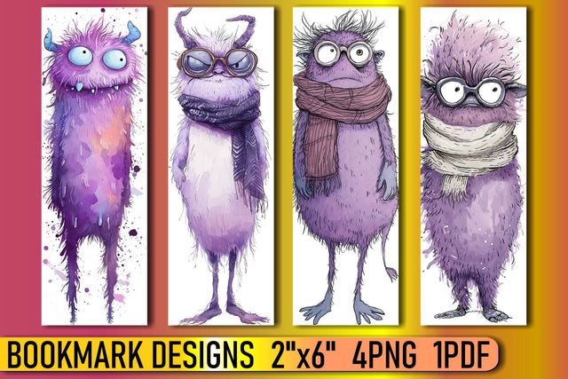 Quirky Hand-Drawn Monsters Sublimation afrosvg 