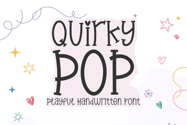 Quirky Pop Cute Playful Handwritten Font Font TonisArtStudio 