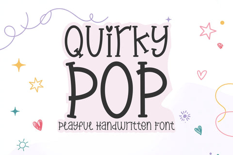 Quirky Pop Cute Playful Handwritten Font Font TonisArtStudio 