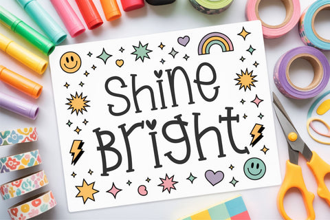 Quirky Pop Cute Playful Handwritten Font Font TonisArtStudio 