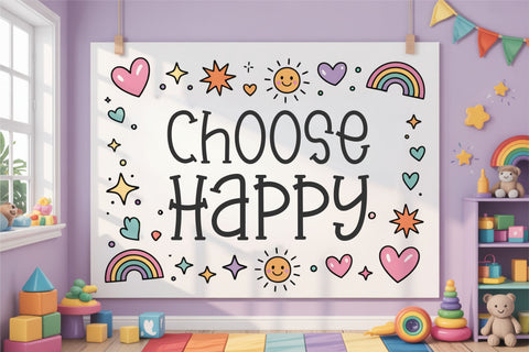 Quirky Pop Cute Playful Handwritten Font Font TonisArtStudio 