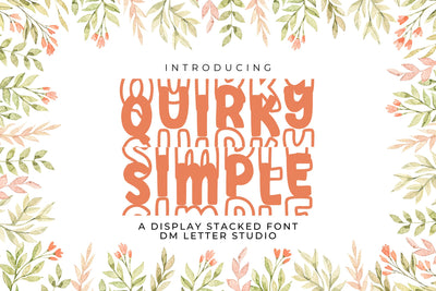 Quirky Simple Stacked Font Dm Letter Studio 
