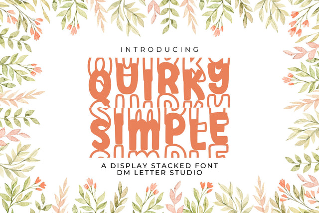 Quirky Simple Stacked Font Dm Letter Studio 