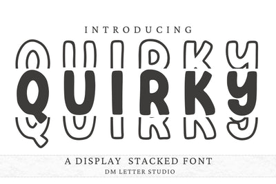 Quirky Stacked Font Dm Letter Studio 