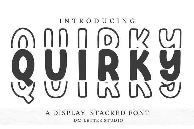Quirky Stacked Font Dm Letter Studio 