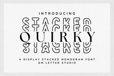 Quirky Stacked Monogram Font Dm Letter Studio 