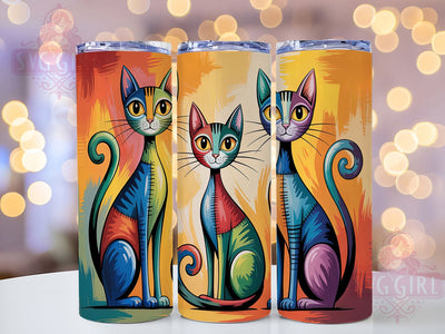 Quirky Stooges Cat Whiskers Tumbler Wrap, Stooges Cat Design, Funny Cat Tumbler, 20oz Cat Wrap, Whisker Art PNG, Cat Lover Gift, Quirky Cat Sublimation Sublimation SvggirlplusArt 