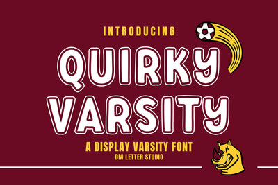 Quirky Varsity Font Dm Letter Studio 