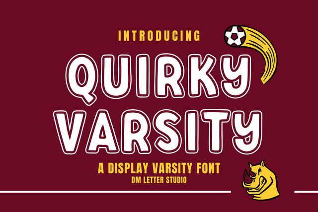 Quirky Varsity Font Dm Letter Studio 
