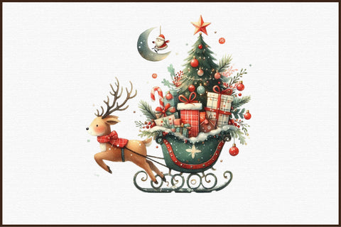 Quirky Whimsical Christmas Clipart Sublimation designartist 