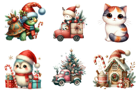 Quirky Whimsical Christmas Clipart Sublimation designartist 