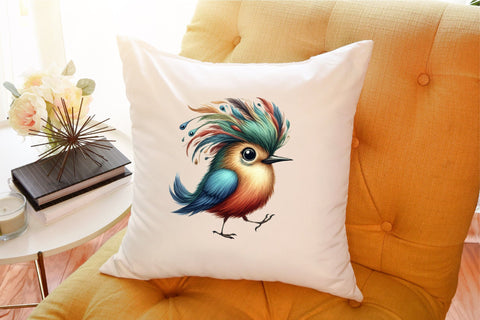 Quirky Whimsical Funny Birds Clipart Sublimation designartist 