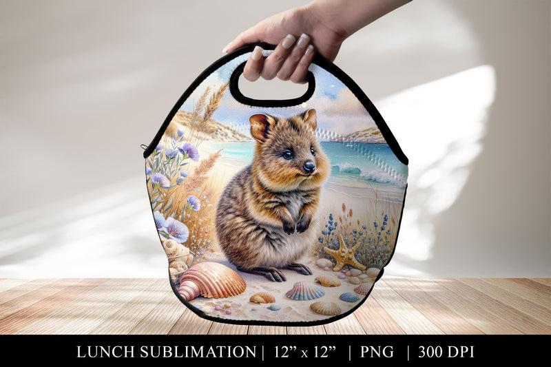 Quokka Beach Lunch Bag Sublimation PNG Sublimation BijouBay 