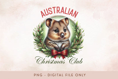 Quokka Coquette Christmas Club PNG Sublimation BijouBay 