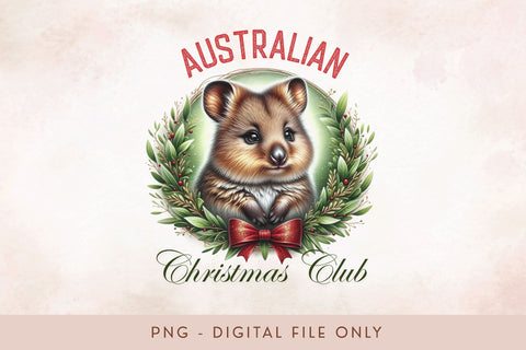 Quokka Coquette Christmas Club PNG Sublimation BijouBay 
