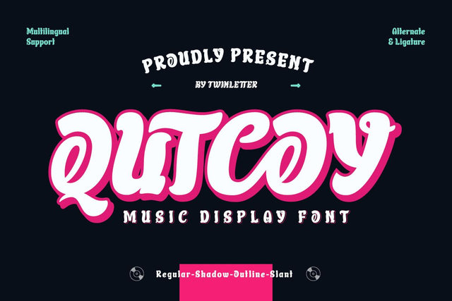 Qutcoy - Display Font Font twinletter 