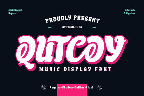Qutcoy - Display Font Font twinletter 