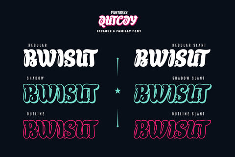 Qutcoy - Display Font Font twinletter 