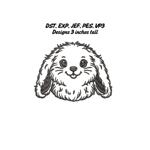Rabbit Embroidery File Set Embroidery/Applique DESIGNS Stitched Haus 
