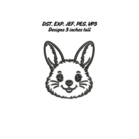 Rabbit Embroidery File Set Embroidery/Applique DESIGNS Stitched Haus 