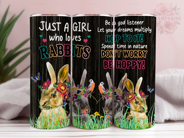 Rabbit Gifts For Lovers Bunny 20oz Tumbler Wrap PNG, Bunny Easter Tumbler Png, Straight & Tapered Tumbler Wrap, Instant Digital Download Sublimation Li Zamperini 