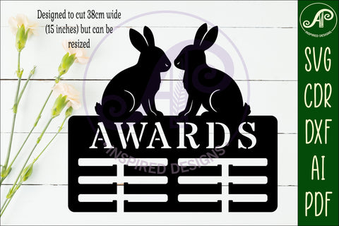 Rabbit show Awards holder laser cut SVG APInspireddesigns 