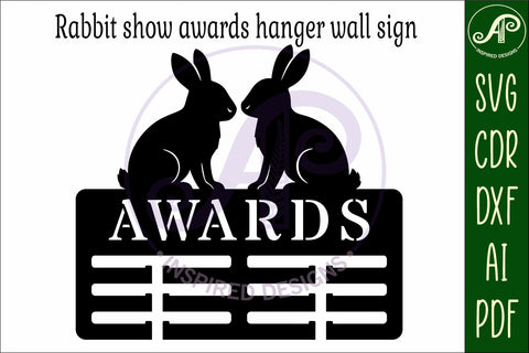 Rabbit show Awards holder laser cut SVG APInspireddesigns 