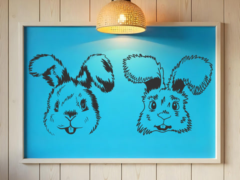 Rabbit SVG, bunny svg, angora rabbit Breed, hare, cute animal, face, farm, clipart, vector SVG DesignDestine 