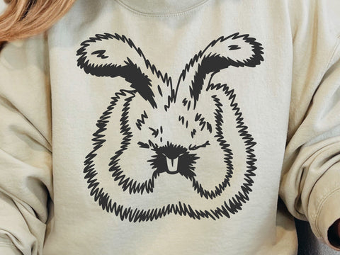 Rabbit SVG, bunny svg, angora rabbit Breed, hare, cute animal, face, farm, clipart, vector SVG DesignDestine 