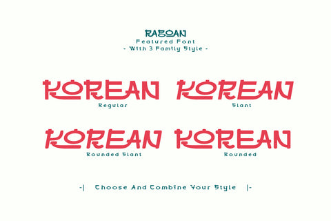 Raboan - Korean Style Font Font twinletter 