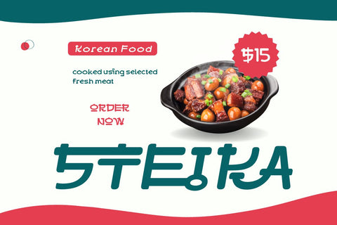 Raboan - Korean Style Font Font twinletter 