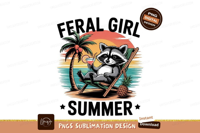 Raccoon Beach Vacation Summer Sublimation Png Sublimation Designangry 