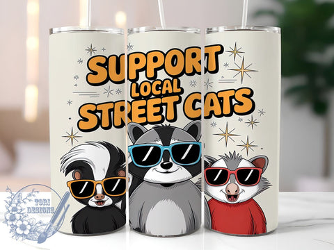 Raccoon Design, Funny Tumbler, Retro Style, PNG File, Sublimation Art, Animal Lover Gift, Quirky Decor, Digital Download Sublimation ToriDesigns 