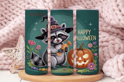 Raccoon Halloween 20oz Tumbler Wrap Sublimation DesignSVG 