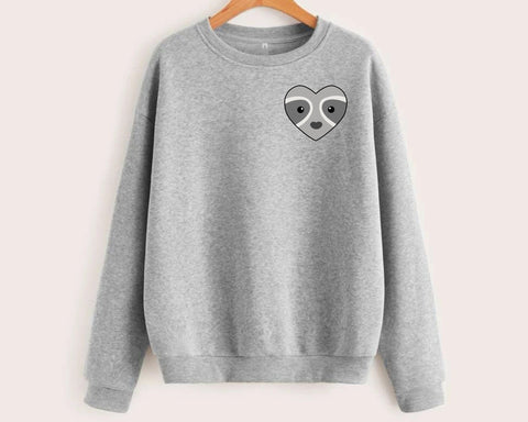 Raccoon Heart Face Sublimation PNG and SVG, Valentine's Day Animal with Hearts JPG, Raccoon Love Clipart, Raccoon Lover Sweatshirt SVG Lavender Paper Cut 