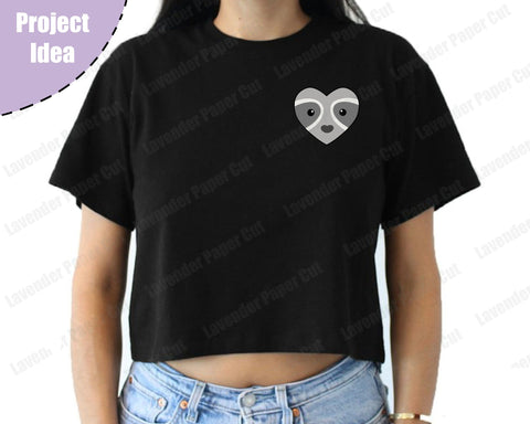 Raccoon Heart Face Sublimation PNG and SVG, Valentine's Day Animal with Hearts JPG, Raccoon Love Clipart, Raccoon Lover Sweatshirt SVG Lavender Paper Cut 