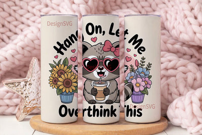 Raccoon Iced Coffee 20oz Tumbler Wrap Sublimation DesignSVG 
