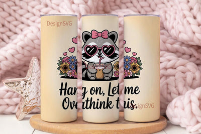 Raccoon Iced Coffee 20oz Tumbler Wrap Sublimation DesignSVG 
