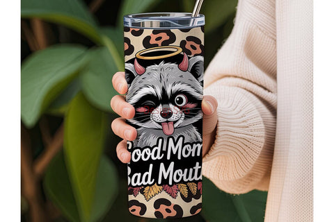 Raccoon Mom 20oz Tumbler Design Sublimation DesignSVG 