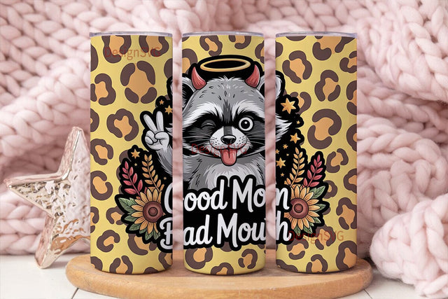 Raccoon Mom 20oz Tumbler Design Sublimation DesignSVG 